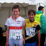 Christoph Brandt und Philipp glücklich über ihren gelungen Lauf